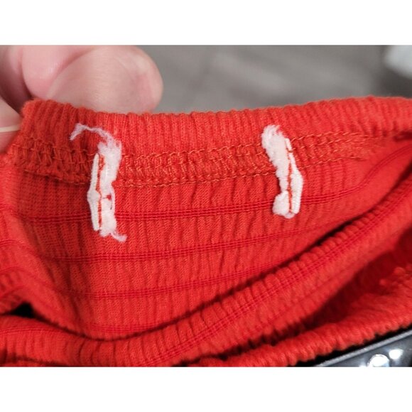 Womens Red Smocked Sleeveless Romper Size S - Picture 3 of 7